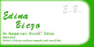 edina biczo business card